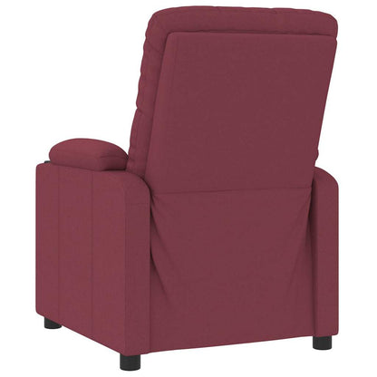 vidaXL Recliner Chair Wine Red Fabric