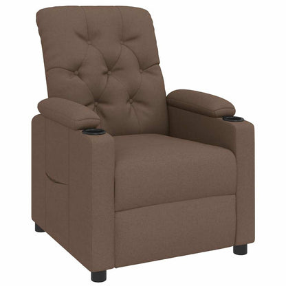 vidaXL Recliner Chair Brown Fabric