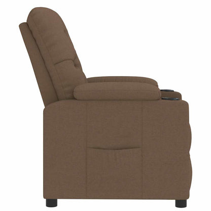 vidaXL Recliner Chair Brown Fabric
