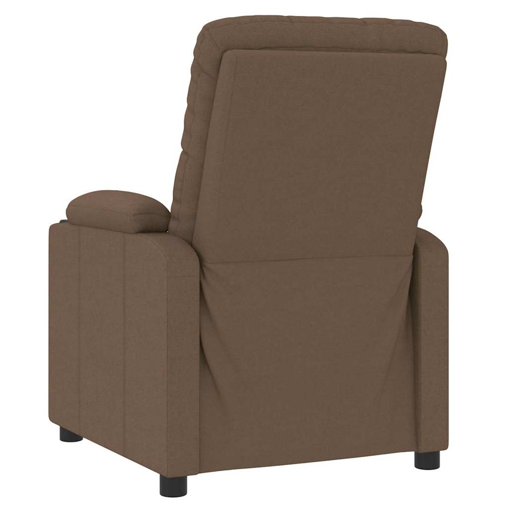 vidaXL Recliner Chair Brown Fabric