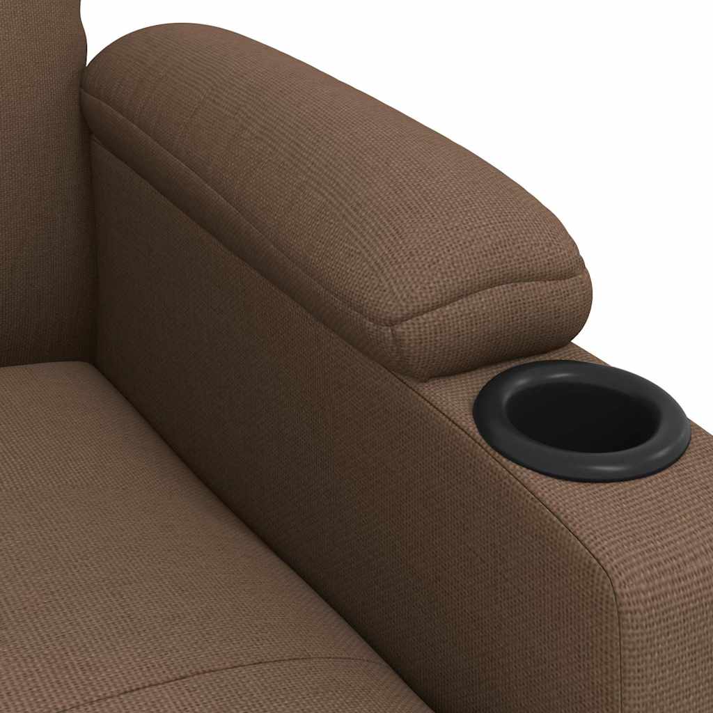 vidaXL Recliner Chair Brown Fabric