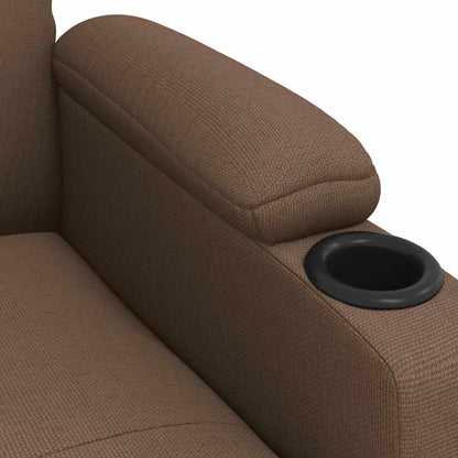 vidaXL Recliner Chair Brown Fabric