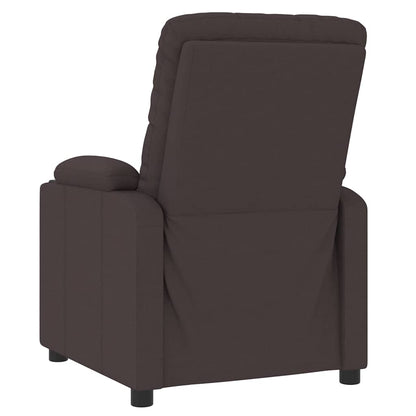 vidaXL Recliner Chair Dark Brown Fabric