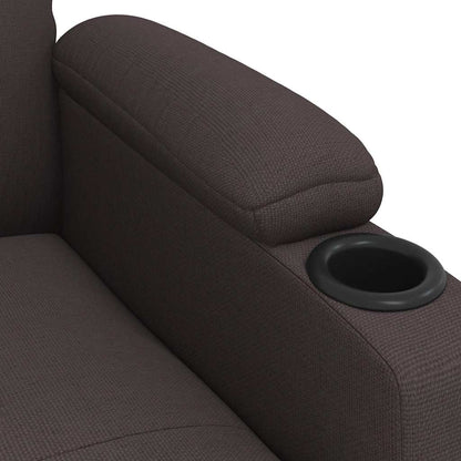 vidaXL Recliner Chair Dark Brown Fabric