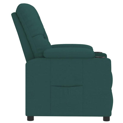 vidaXL Recliner Chair Dark Green Fabric