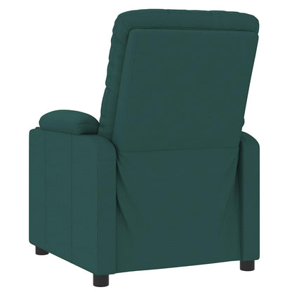 vidaXL Recliner Chair Dark Green Fabric