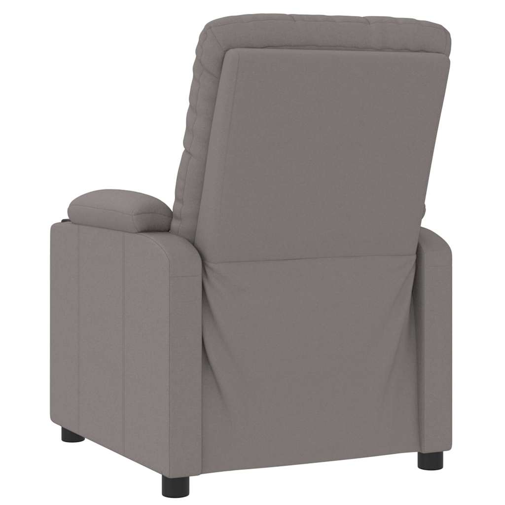 vidaXL Recliner Chair Taupe Fabric