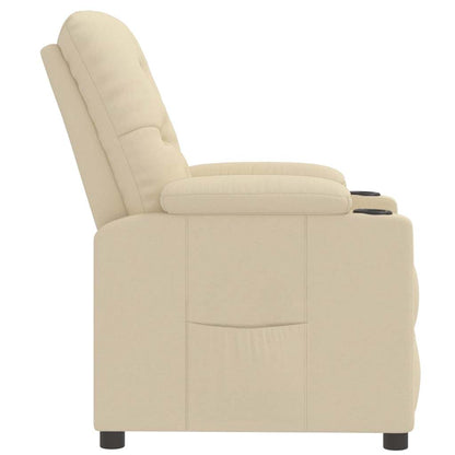 vidaXL Recliner Chair Cream Fabric