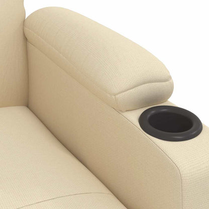 vidaXL Recliner Chair Cream Fabric