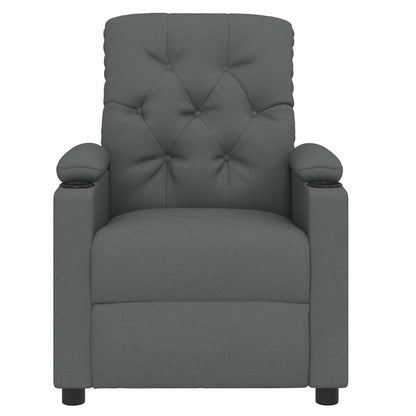 vidaXL Massage Chair Dark Grey Fabric