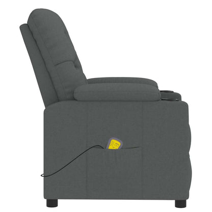 vidaXL Massage Chair Dark Grey Fabric