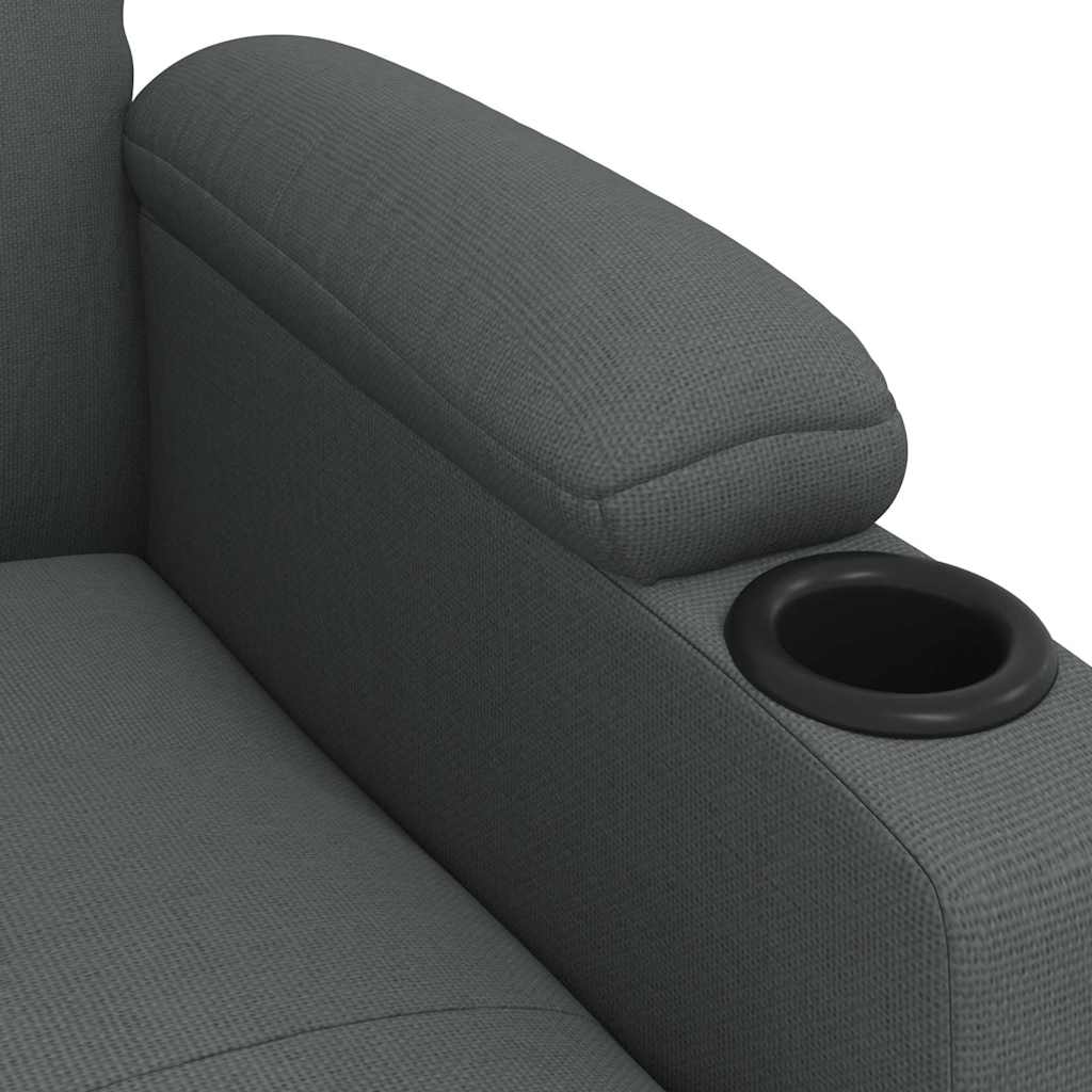 vidaXL Massage Chair Dark Grey Fabric
