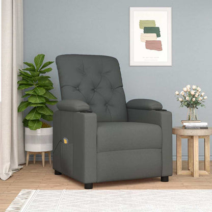 vidaXL Massage Chair Dark Grey Fabric