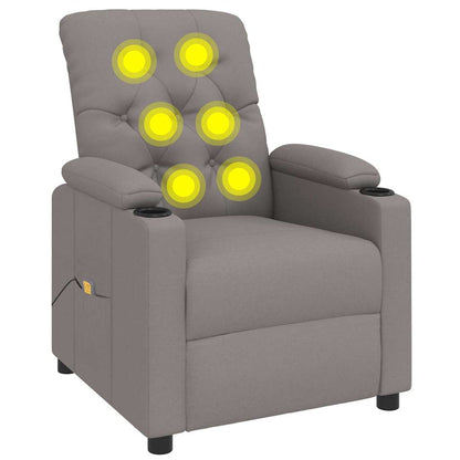 vidaXL Massage Chair Taupe Fabric