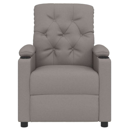 vidaXL Massage Chair Taupe Fabric