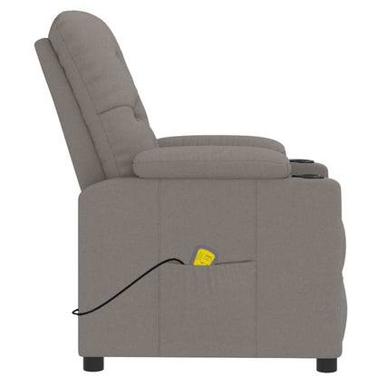 vidaXL Massage Chair Taupe Fabric