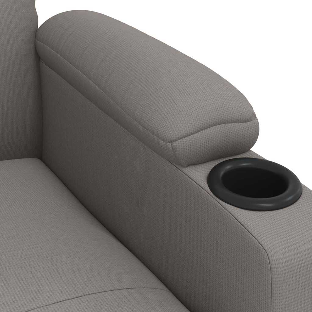 vidaXL Massage Chair Taupe Fabric