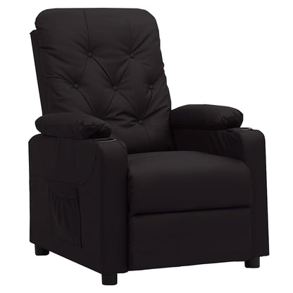 vidaXL Recliner Chair Black Faux Leather