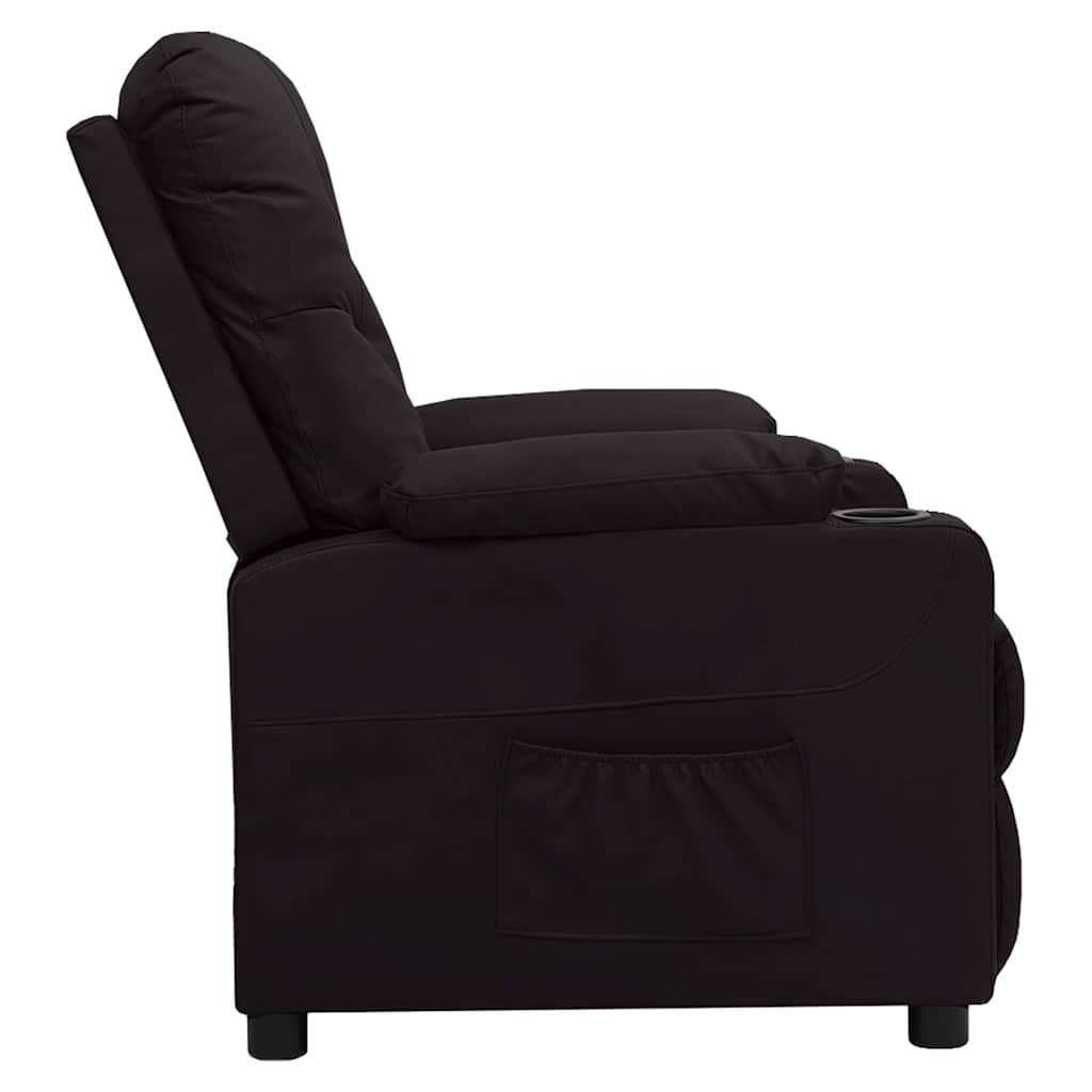 vidaXL Recliner Chair Black Faux Leather