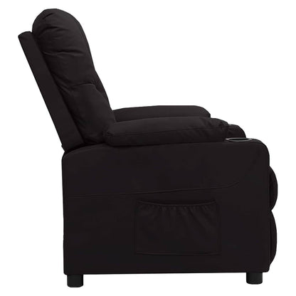 vidaXL Recliner Chair Black Faux Leather