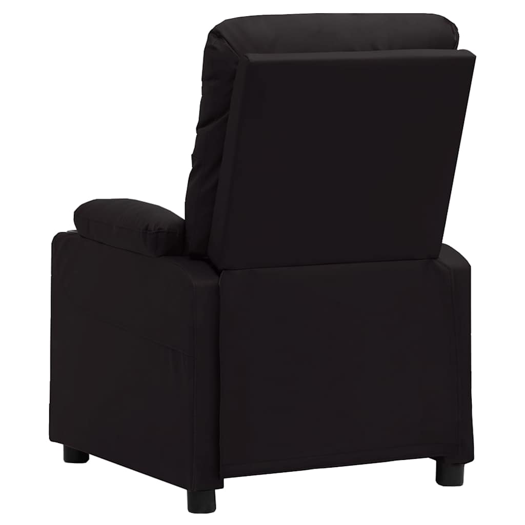 vidaXL Recliner Chair Black Faux Leather