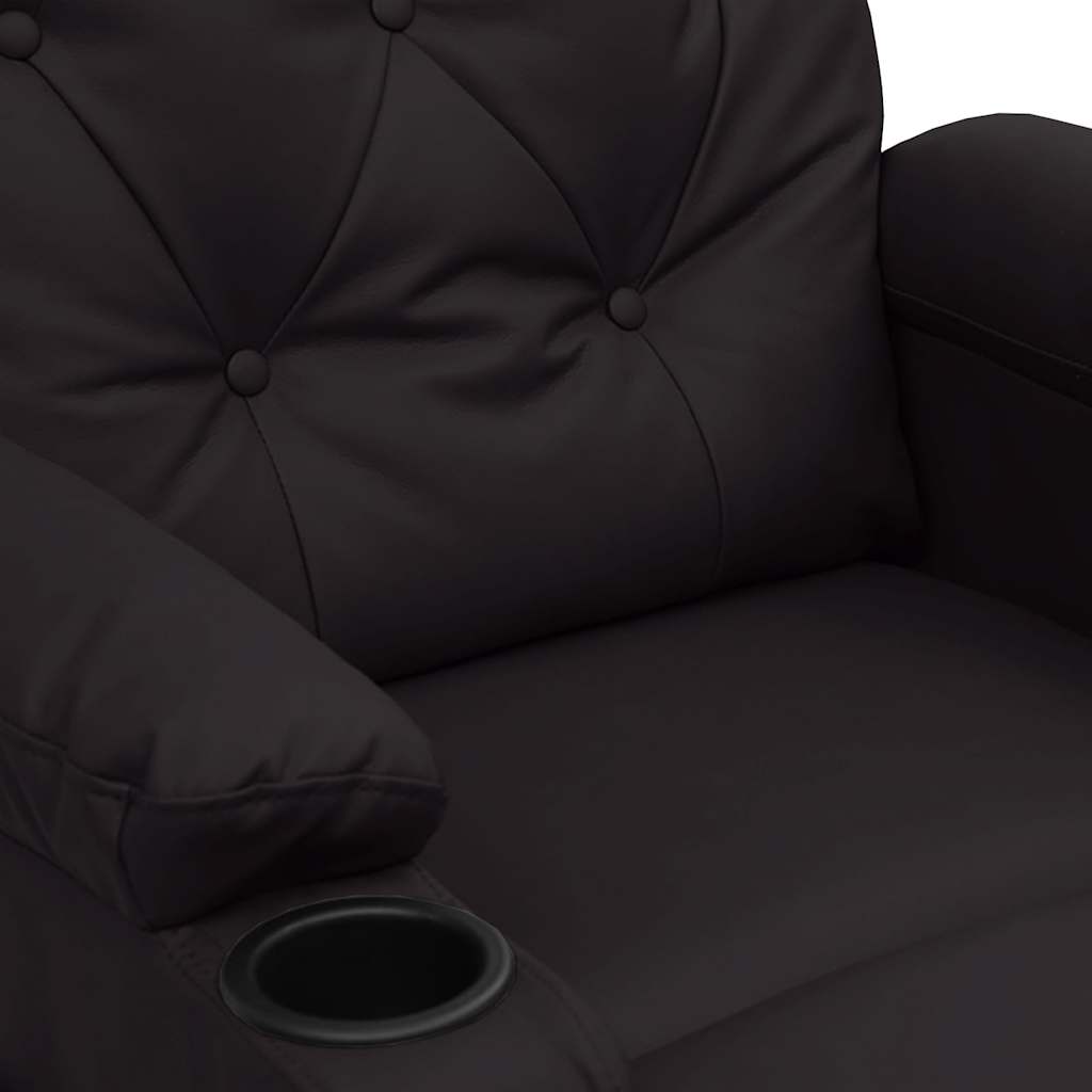 vidaXL Recliner Chair Black Faux Leather