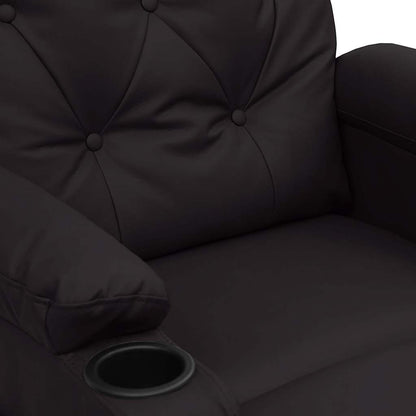 vidaXL Recliner Chair Black Faux Leather