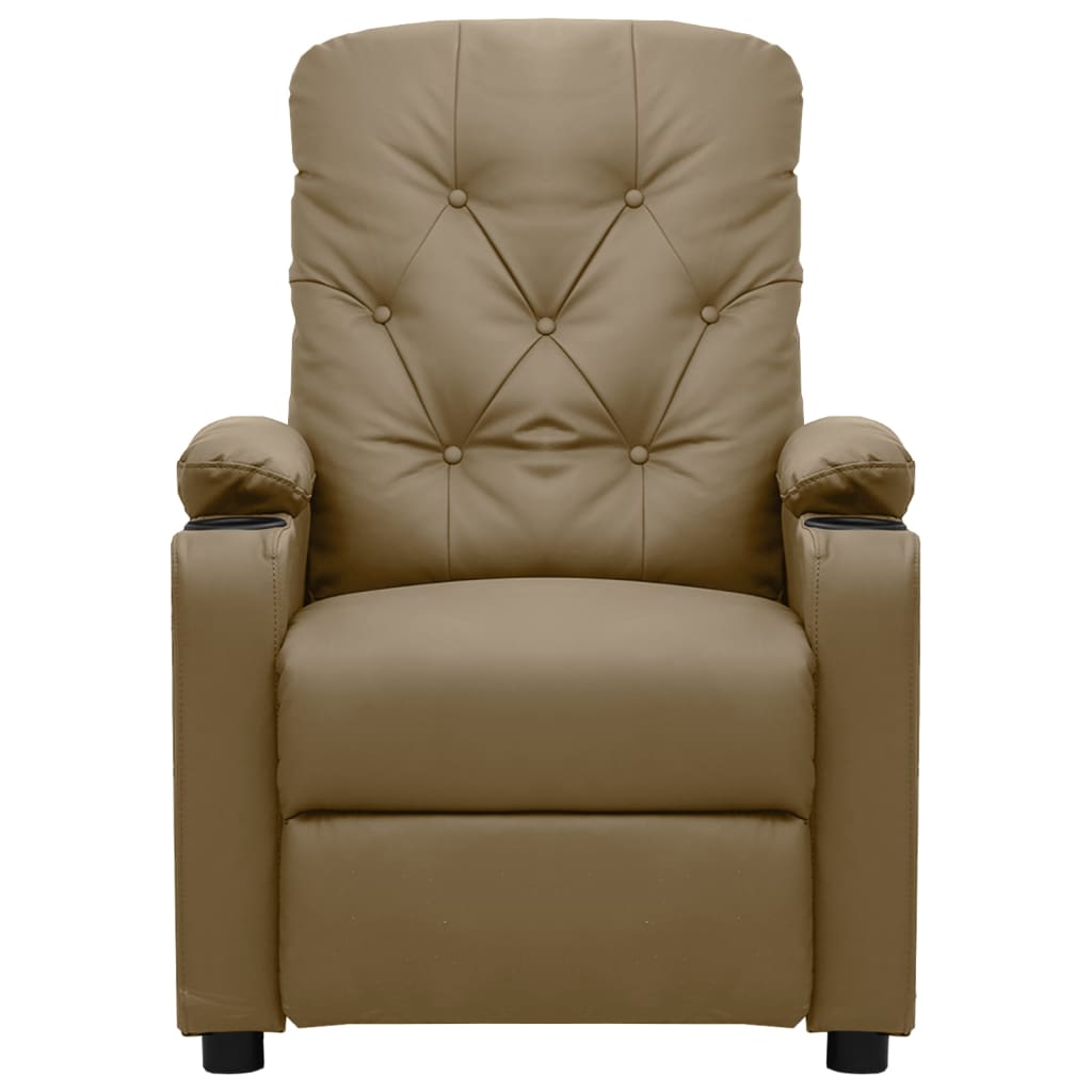 vidaXL Recliner Chair Cappuccino Faux Leather