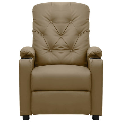 vidaXL Recliner Chair Cappuccino Faux Leather