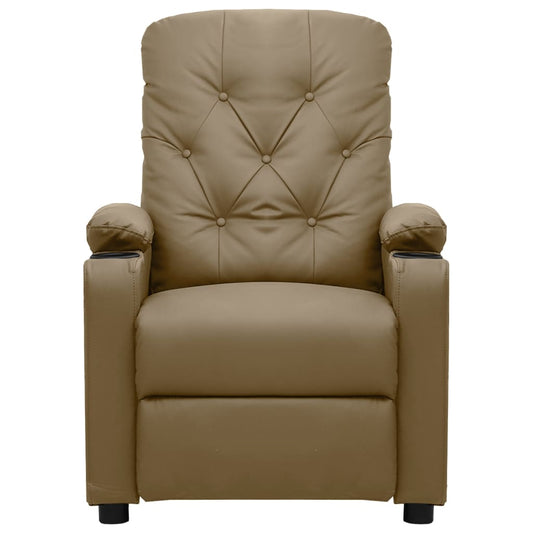vidaXL Recliner Chair Cappuccino Faux Leather