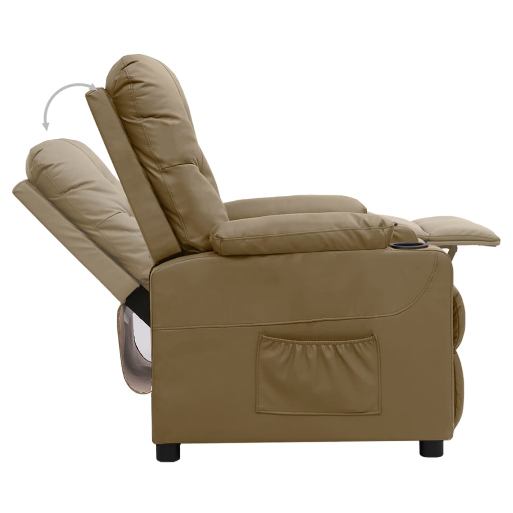 vidaXL Recliner Chair Cappuccino Faux Leather