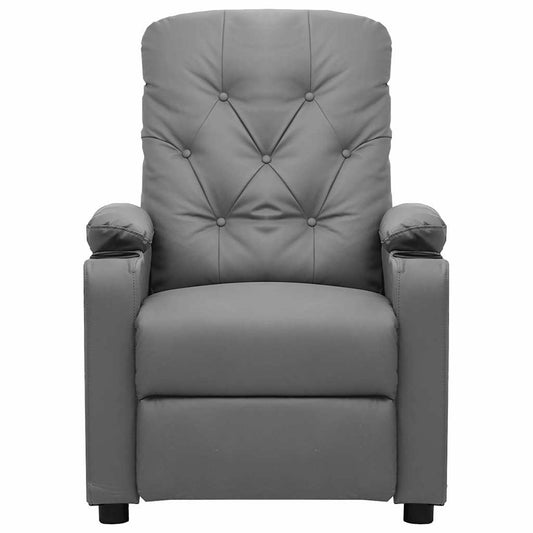 vidaXL Recliner Chair Grey Faux Leather