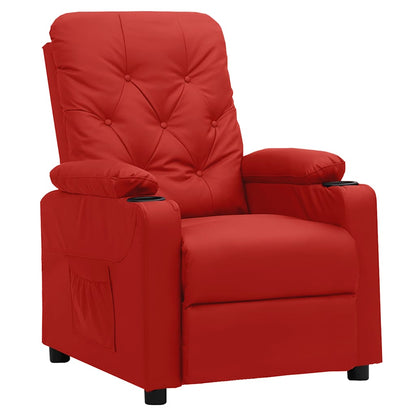vidaXL Recliner Chair Wine Red Faux Leather
