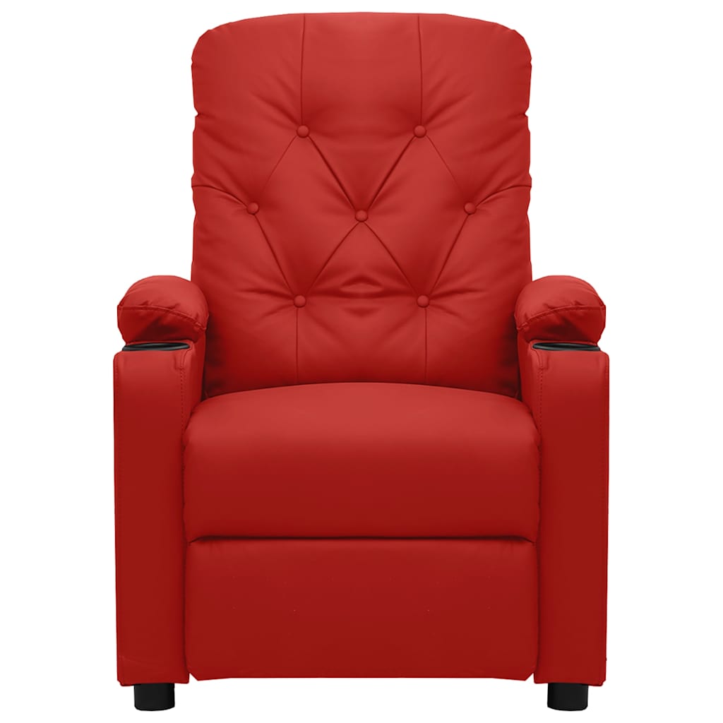 vidaXL Recliner Chair Wine Red Faux Leather