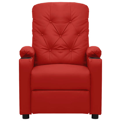 vidaXL Recliner Chair Wine Red Faux Leather