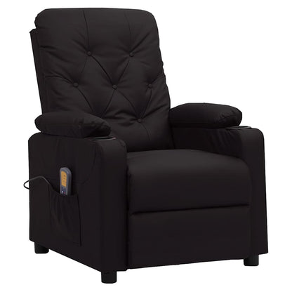 vidaXL Massage Chair Black Faux Leather