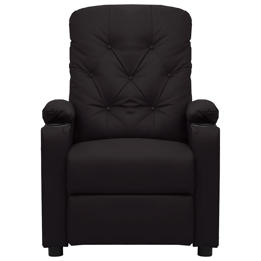 vidaXL Massage Chair Black Faux Leather