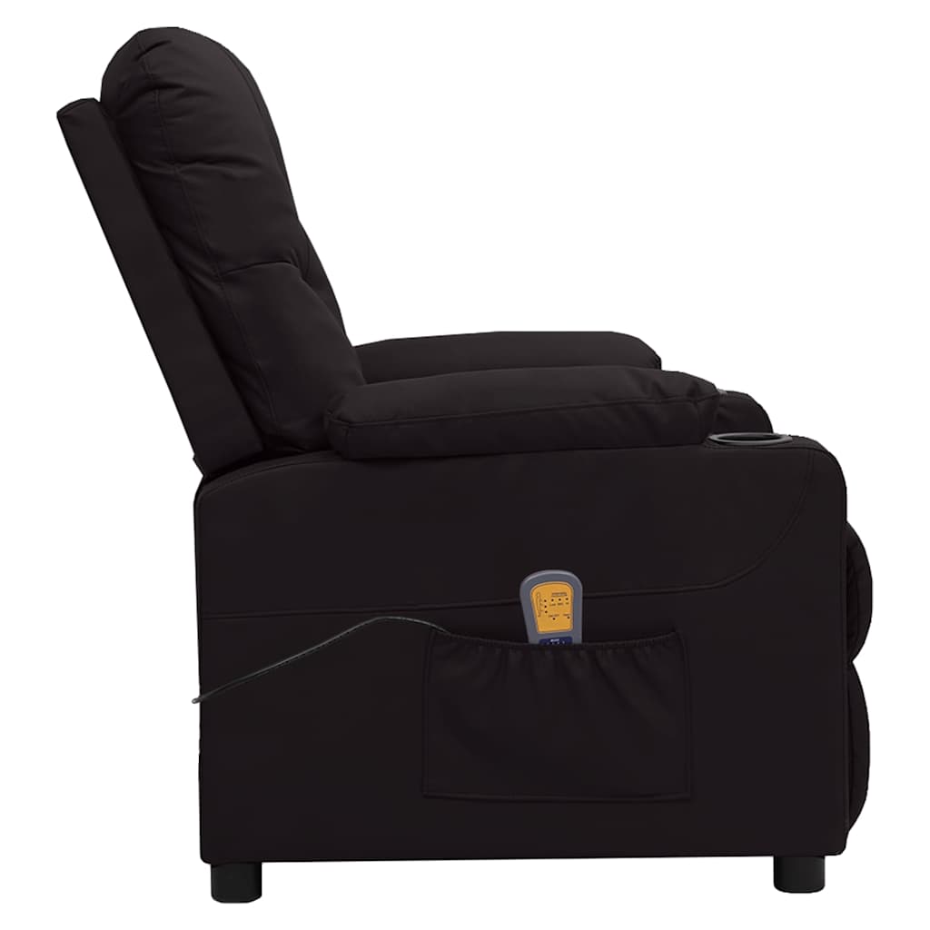 vidaXL Massage Chair Black Faux Leather