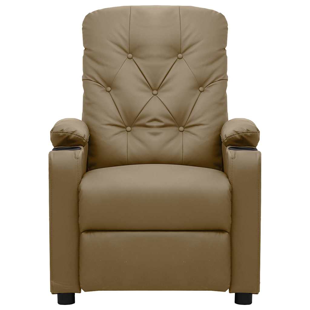 vidaXL Massage Chair Cappuccino Faux Leather