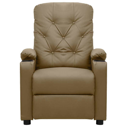 vidaXL Massage Chair Cappuccino Faux Leather