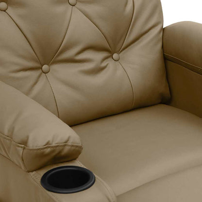 vidaXL Massage Chair Cappuccino Faux Leather