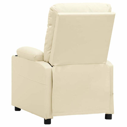 vidaXL Massage Chair Cream Faux Leather