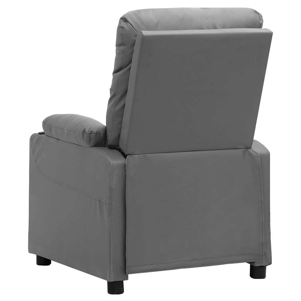 vidaXL Massage Chair Grey Faux Leather