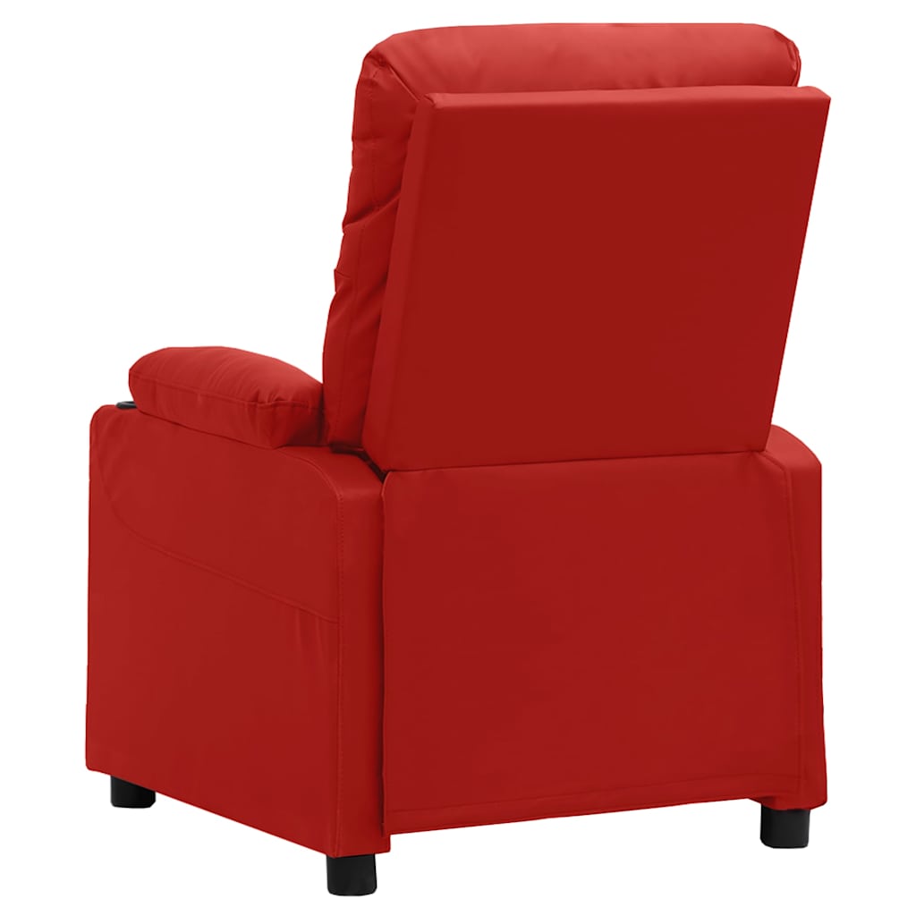 vidaXL Massage Chair Wine Red Faux Leather