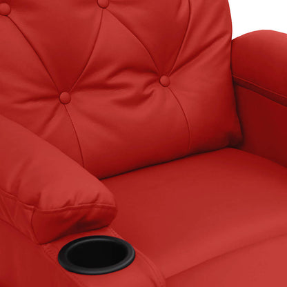 vidaXL Massage Chair Wine Red Faux Leather