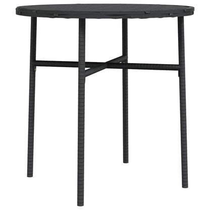 317174 vidaXL Tea Table Black 45 cm Poly Rattan