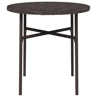 317175 vidaXL Tea Table Brown 45 cm Poly Rattan
