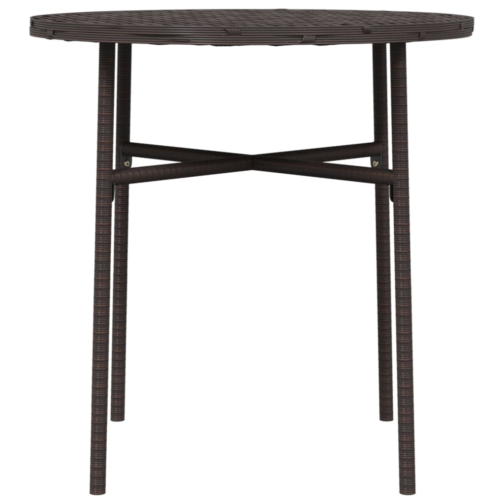 vidaXL Tea Table Brown 45 cm Poly Rattan