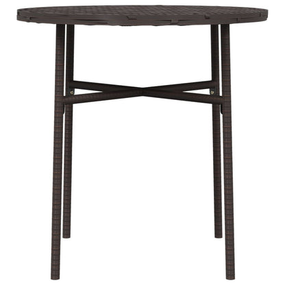 vidaXL Tea Table Brown 45 cm Poly Rattan