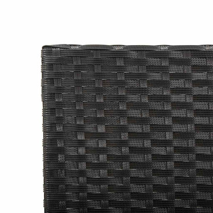 vidaXL Garden Bench with Cushions Black 176 cm Poly Rattan